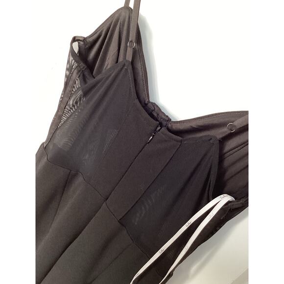 NWT Lulus Women Regal Flirt Mesh Bustier Sultry Mentality Maxi Dress Black Small - Picture 10 of 15